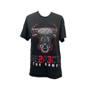2 Monkeys Men’s Shirt Black Chicago Bulls Respect the Game Tribute Size Large